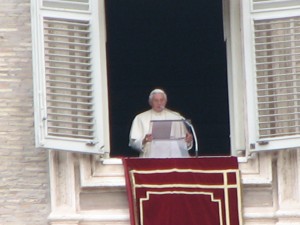 Pope Benedict giving a blessing