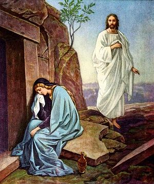 Jesus resurrected and Mary Magdalene