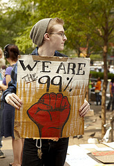 Young protester at the Occupy Wall Street prot...