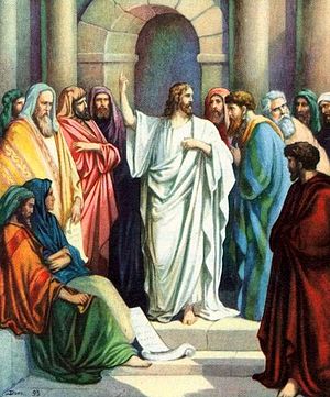 Christ teaching in the Temple