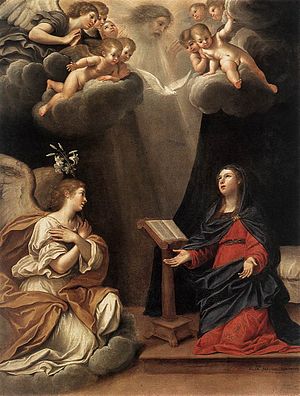 The Annunciation, by Francesco Albani. "H... The Annunciation, by Francesco Albani. "H...