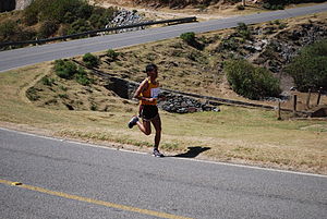 English: Marathon runner for the Feria de Pina...