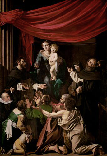 St. Dominic receiving the Rosary from the Virg... St. Dominic receiving the Rosary from the Virg...