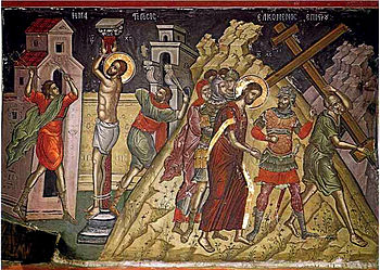 Icon of Jesus being led to Golgotha, 16th cent... Icon of Jesus being led to Golgotha, 16th cent...