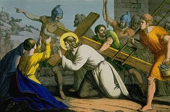 Jesus carrying cross