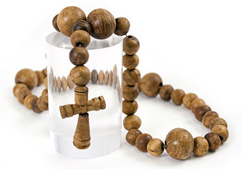 English: A rosary found on board the carrack M...