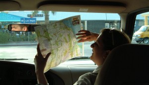 "Put that map down! I know where I'm going."