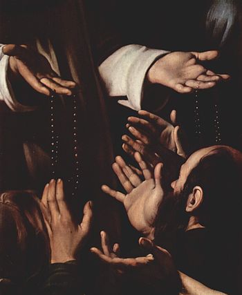 Praying to the Madonna of the Rosary, by Carav... Praying to the Madonna of the Rosary, by Carav...