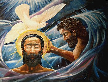 Baptism of Christ. Jesus is baptized in the Jo...